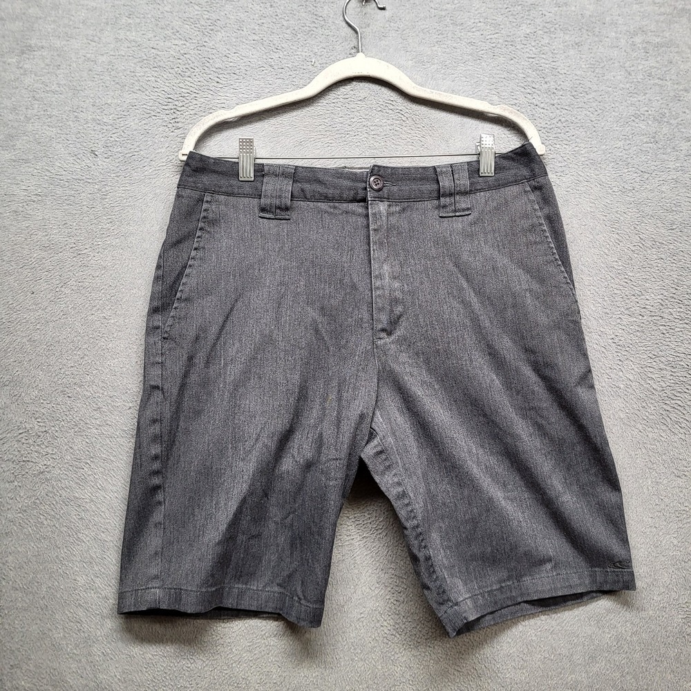 O'Neill Men Shorts 32 Gray Chino Standard Fit 9" Inseam